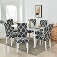 thumbnail image 2 of Dining Room Chair Covers Set of 6,Printed Pattern Parsons Chair Slipcovers Removable Washable Kitchen Seat Dining Chairs Protector Cover for Home or Party, 2 of 6