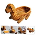 thumbnail image 5 of FOMIYES Brown Simulation Rattan Storage Basket Dog Design for Bread Snacks and Home Decor, 5 of 8