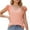 Orange-04, variant on Mittory Womens V Neck Ruffle Short Sleeve Tops Casual Ribbed Cute T Shirts Loose Fit Summer Shirts Blouses