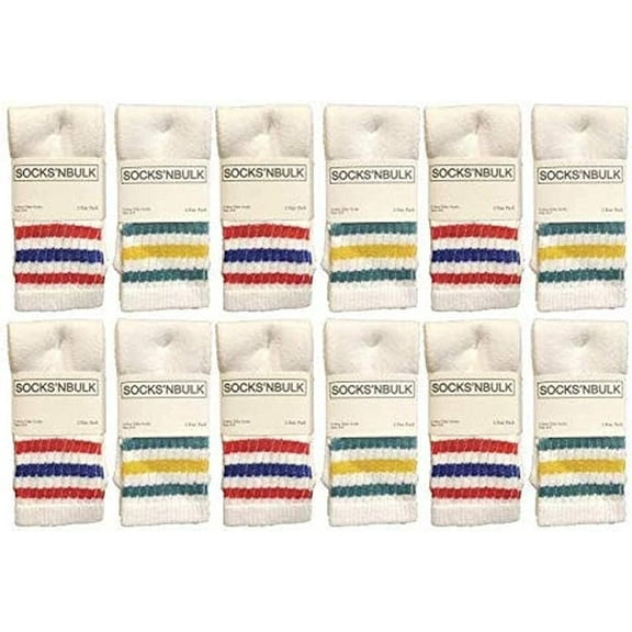 Yacht & Smith Kids & Children's Cotton Tube Socks, Wholesale Bulk Pack Referee Style, Boys Girls