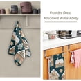 thumbnail image 2 of Cute Gingerbread Houses Hand Towels 2 PCS, Blue Christmas Tree Kitchen Towel Ultra Soft and Highly Absorbent,Decorative Fingertip Face Towel for Bathroom Hotel, 28.3"x 14.4", 2 of 5