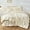 Wheat, variant on Queen Comforter Set - Ruched Comforter Queen Size Bed Set Boho Shabby Chic Bedding for Bedroom Comforter Fluffy 3 Piece Ruffle Comforter Set with Pillow White Bedding Soft