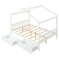 thumbnail image 3 of Aukfa Full House Bed with Storage Drawers, Wood Montessori Bed - White, 3 of 8