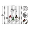 thumbnail image 5 of Christmas Trees Shower Curtain Black White Buffalo Check Plaid Merry Christmas Shower Curtain Snowflake Bathtubs Curtains 72"X72", 5 of 7
