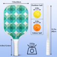 thumbnail image 4 of Pickleball Paddles Set Of 2, Fiberglass Surface, Elegant Geometric Print, 4 Balls & Bag, 4 of 5