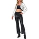 thumbnail image 2 of CHAQUETAS CORTAS DE CUERO PU INSPIRADORAS PARA MUJERES, MANGA LARGA, CASUAL, BOLERO, TALLA XL, PLATA, 2 of 5