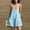 Light Blue, variant on Women's 2026 Summer Spaghetti Strap Romper, Gathered Empire Waist Pocket Sleeveless Casual Short Jumpsuit for Tennis Golf Daily Streetwear