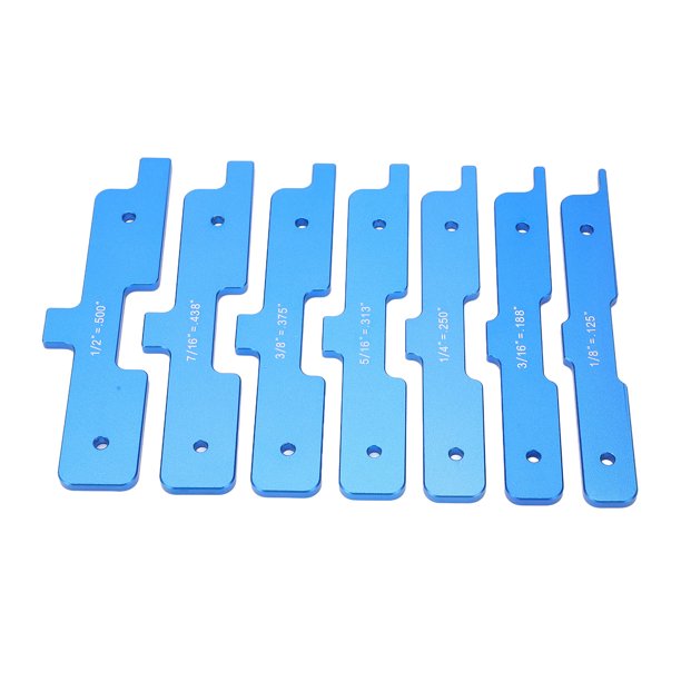 Kit De Bloque De Calibre, 7 Barras De Configuración De Aleación De Aluminio Resistente Escala Transparente Azul Ligero Para Carpintería ANGGREK Otros