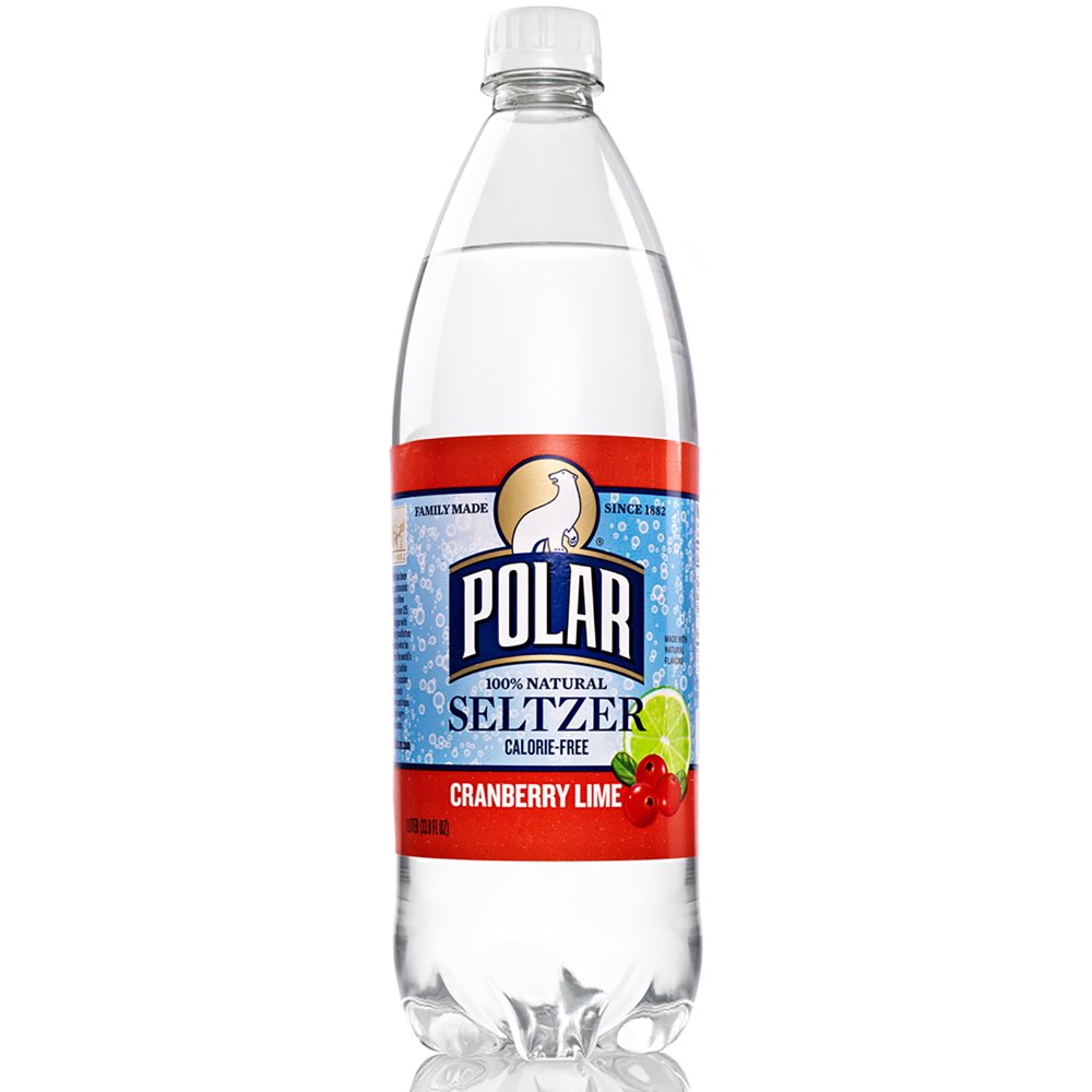Polar Seltzer Water, Cranberry Lime, 33.8 Fl Oz, 12 Count