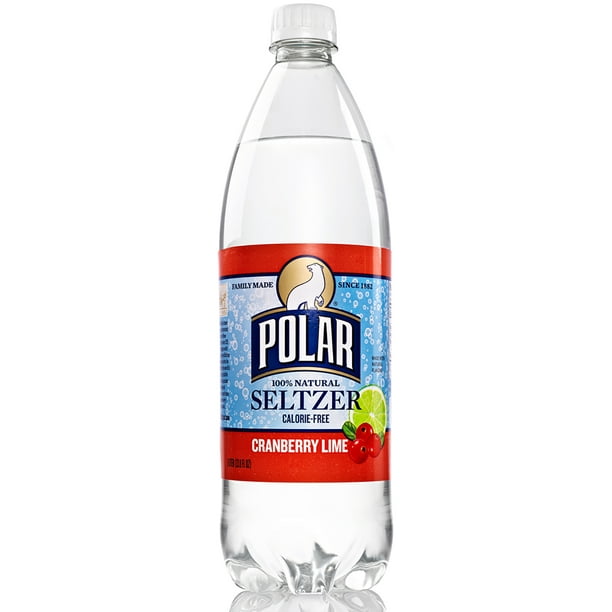 Polar Seltzer Water, Cranberry Lime, 33.8 Fl Oz, 12 Count