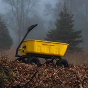 Gorilla Carts 8 Cu Ft Steel Dump Cart with Quick-Release - 1200 lb Capacity - Yellow