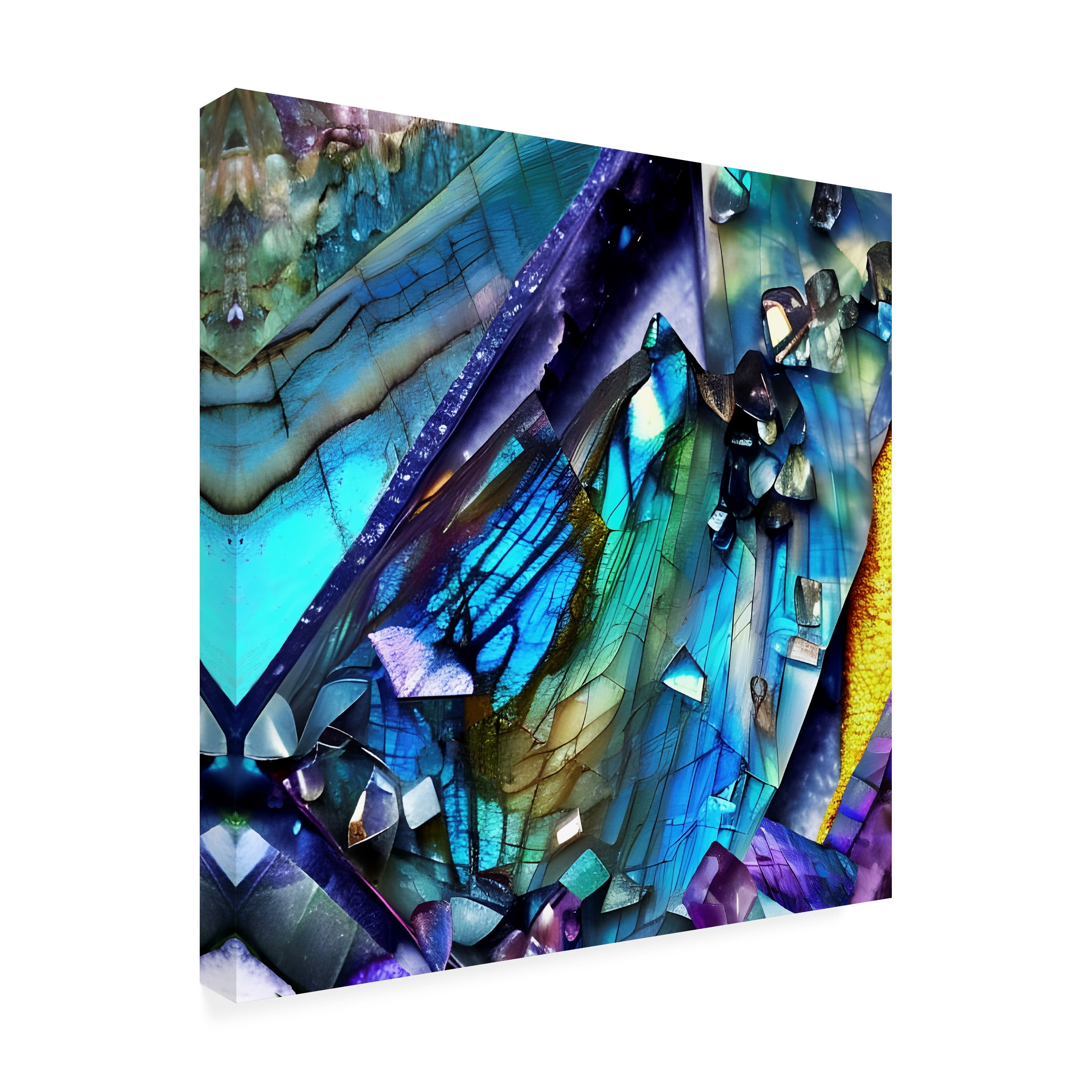 Canvas Wall Art - Tina Lavoie 'Geology 101 Part Eight' Wall Art for Living Room, Bedroom, or Office Décor by Trademark Fine Art - 35 x 35 Inches