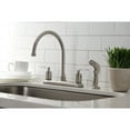 thumbnail image 3 of Kingston FB798SVLSP Serena Two-Handle 4-Hole 8" Centerset Kitchen Faucet with Side Sprayer in Brushed Nickel, 3 of 7