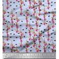 thumbnail image 1 of Soimoi Cotton Duck Fabric Leaves,Floral & Honey Bee Insects Print Fabric by The Yard 56 Inch Wide, 1 of 1