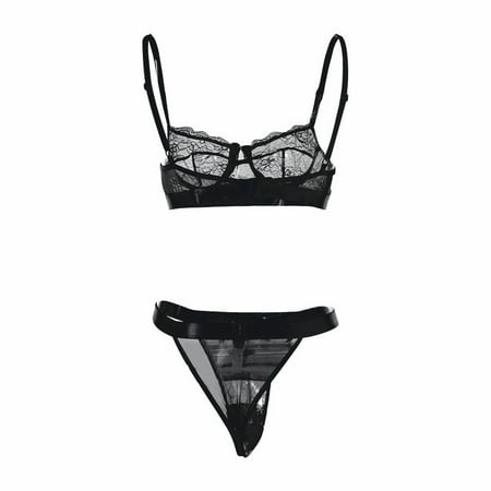 

Women Embroidered Lace Belt Floral Lace Bra And Panty Set Lingerie Underwear Set Lingerie And Underwire Lingerie