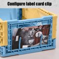 thumbnail image 4 of EGNMCR Storage Containers Desktop Folding Storage Basket Kitchen Household Refrigerator Industrial Style Coffee Corner Sundry Organising Basket Stackable Small Size Plastic Folding Storage Basket, 4 of 6