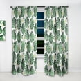 thumbnail image 2 of DESIGN ART Designart 'Monstera Leaves with Blossoming Exotic White Flowers' Floral Curtain Single Panel 52 in. wide x 95 in. high - 1 Panel 95 Inches, 2 of 5