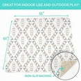 thumbnail image 2 of JumpOff Jo - Large Splat Mat, Waterproof and Washable, for Under Highchair, Tabletop, On Carpet - Protects from Spills, Messes, Crafts - 51 x 51 inches - Westbound, 2 of 9