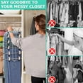 thumbnail image 3 of Aovky 2 Pack Skirt Hangers with Adjustable Non Slip Clips and 360 Degree Swivel Hook, 6 Tiers Metal Pants Hangers Space Saving for Closet Organizers and Storage, College Dorm Room Essentials, 3 of 7