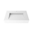 thumbnail image 5 of Pyramid 30" Solid Surface Manmade Stone Bathroom Sink in White, 5 of 7