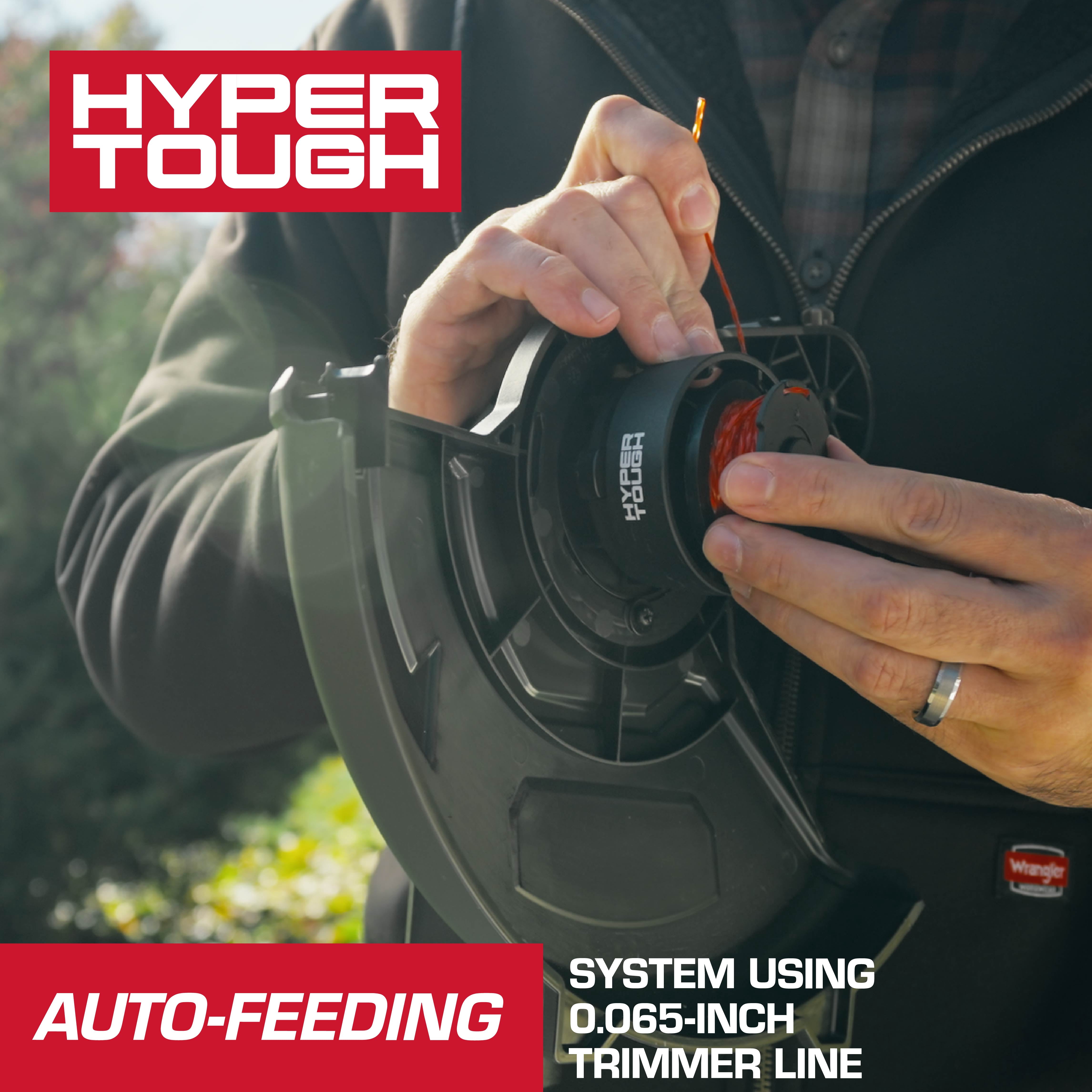 Hyper Tough 12" 20V Brushless Cordless String Trimmer with 20V Max 2.0Ah Battery and Charging Cable