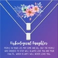 thumbnail image 2 of Anavia Unbiological Daughter Jewelry, Step Daughter Necklace Gift, Bonus Daughter Birthday Card Gift, Mother Daughter Set Necklace-[Two Silver Cube, Blue-Purple Gift Card], 2 of 3