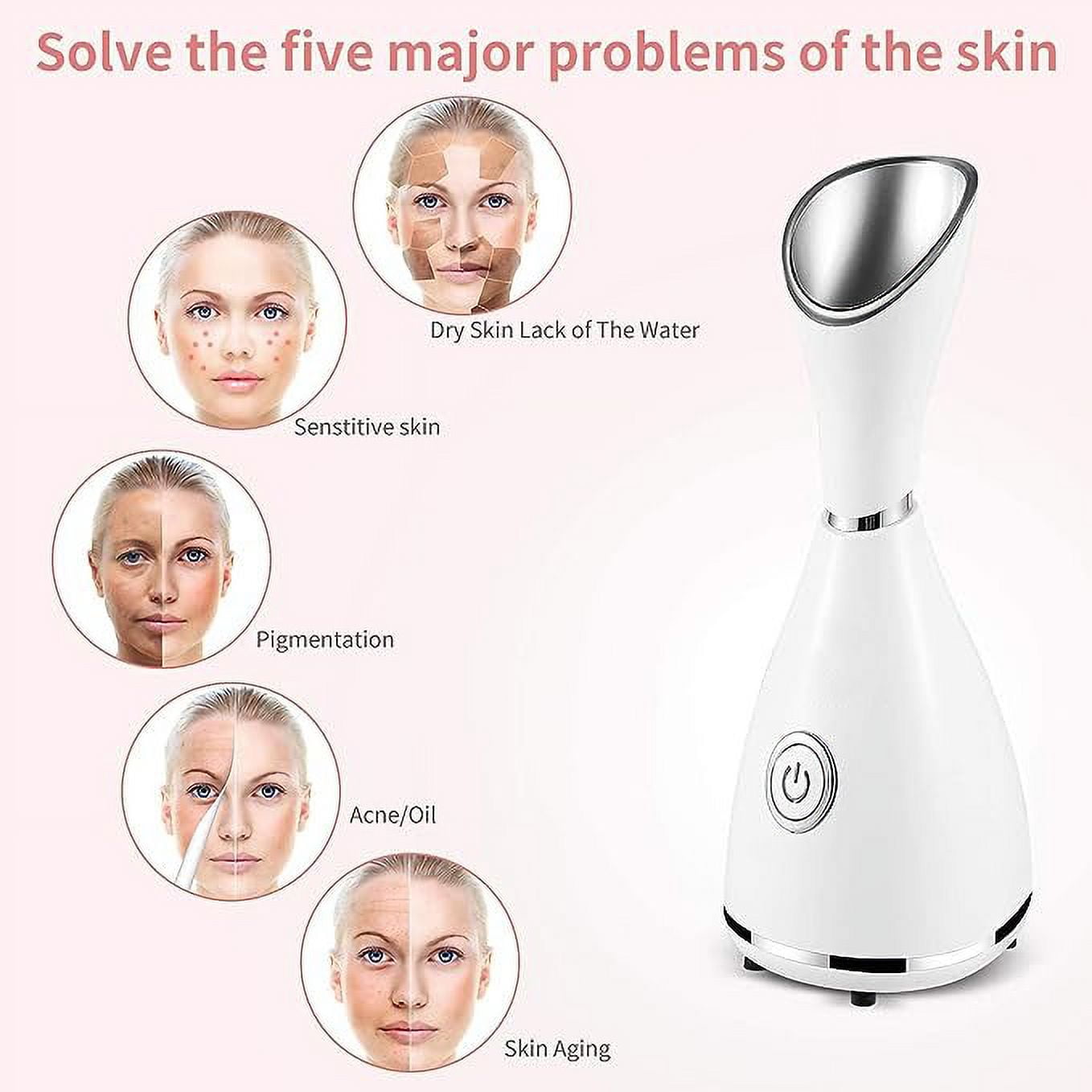 SIISLL Portable Nano Ionic Facial Steamer with Free Blackhead Remover Kit
