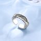 thumbnail image 2 of Anillos ajustables de Plata de Ley 925 para mujer, joyería fina de lujo con plumas, accesorios de boda, joyería para prevenir alergias, 2 of 2