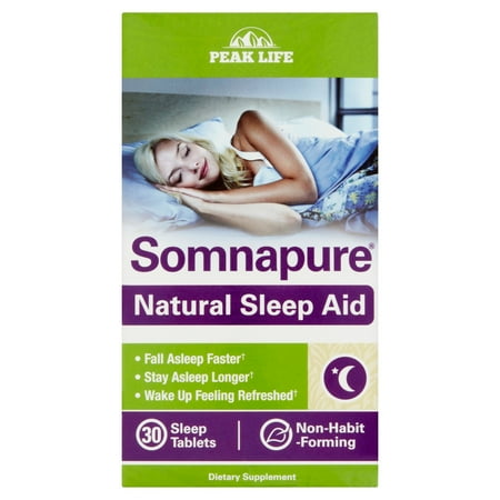 - Peak Life Somnapure Natural Sleep Aid Tablets, 30 Ct