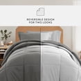 thumbnail image 3 of 7 Piece TwinXL Dorm Bedding Bundle, Patterned Comforter Set, Solid Sheet Set, Pillows and Laundry Bag, 3 of 12