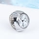 thumbnail image 3 of 2 relojes de cuarzo para llevar en los dedos, relojes creativos con forma de anillo, mini accesorios para mostrar la hora para mujeres y hombres (blanco), 3 of 7