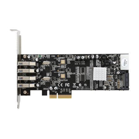 ＳｔａｒＴｅｃｈ．ｃｏｍ USB増設カード/PCIe 2.0 - 4x USB-A/SATA・LP4電源/5Gbps 目安在庫=△