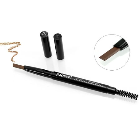 Natural Eye Kit 2in1 Rotating Eyebrow Pencil Double Tips Waterproof Long Lasting 24 Hours Natural Pigment Brown Eyebrow Kit ()