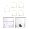 thumbnail image 4 of stanreset 5x Stylish Dolls Clothes Hanger with Pants Clips for Doll House Clothing Rack Small Suit Golden 15 x 12cm 1Set, 4 of 6