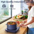 thumbnail image 2 of CIARRA CATIH1A-M Portable Induction Cooktop, Slim Single Electric Countertop Burner with Sensor Touch and Digital Time, Blue, 2 of 8