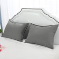 thumbnail image 3 of Unique Bargains Pillowcases 2-Piece Egyptian Cotton Pillow Cover Dark Gray Standard, 3 of 8