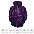 thumbnail image 4 of Neon Flamingo Regular Fit Hoodie, Sporty Pullover Hooded Sweatshirt for Men Women S, 4 of 6