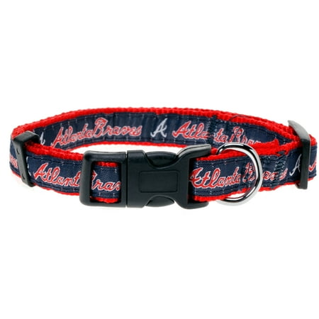 Atlanta Braves Applique - Atlanta Braves Nylon Dog Collar