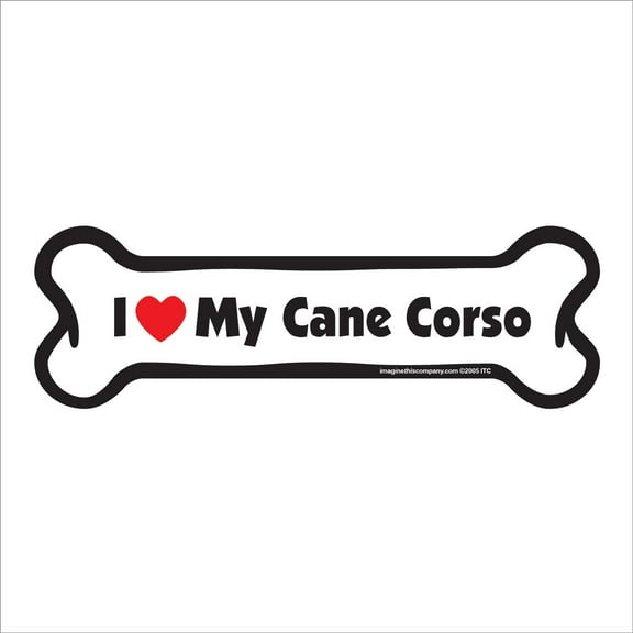 I Love My Cane Corso Bone Magnet