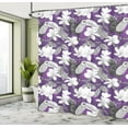 thumbnail image 5 of Ambesonne Floral Shower Curtain, Plumerias and Toucan Birds, 69"Wx84"L, Grey and White, 5 of 5