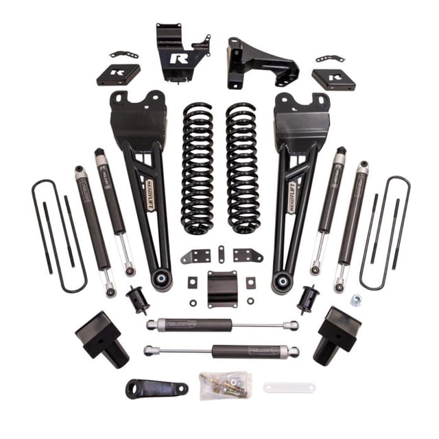 ReadyLIFT Lift Kit Suspension 49-23621 6 Inch Front Lift; 6 Inch Rear Lift; With Front And Rear Falcon Shock Absorbers; Black Components