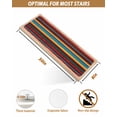 thumbnail image 6 of Ethnic Style Stair Treads Non Slip for Steps Colored Stripes Abstract Modern Art 10 Pcs Reusable Adhesive Stair Runner Mats for Dogs Elders Carpet Treads Rugs for Staircase 8x30 In, 6 of 7
