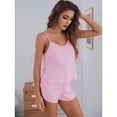 thumbnail image 4 of Conjunto de pijama de satén para mujer, camisola de verano, pantalones cortos finos y sexys de dos piezas 2299, 4 of 6