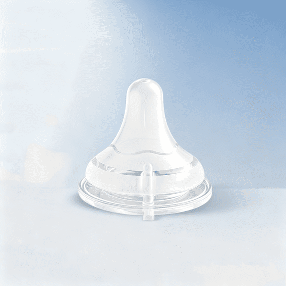XIRQI Silicone Nipple (Ss) with Latch-On Line, Breastlike Natural Feel, Newborn Super Slow Flow, 0 Months, 4 Counts (Breastlike Natural Feel Nipples for 4 Counts)