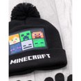 thumbnail image 4 of Minecraft - Set de Gorro, Guantes y Bufanda Personaje para Niños/Niñas (Negro, Verde), 4 of 5