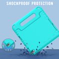 thumbnail image 6 of AVAWO Kids Case for iPad 9.7 2017/2018 & iPad Air 2 - Light Weight Shock Proof Convertible Handle Stand Friendly Kids Case for 9.7-inch iPad 5th & 6th Gen, iPad Air 1 & iPad Air 2 - Cyan, 6 of 9