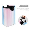 thumbnail image 3 of Yayeee Freestanding Laundry Hamper with Handle Collapsible Large Storage Basket for Clothes, Light Blue Stripes, 3 of 7