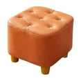 thumbnail image 3 of yuksok Small Square Footstool Stable Change Shoe Stool for Entryway Bedside Doorway Orange, 3 of 9
