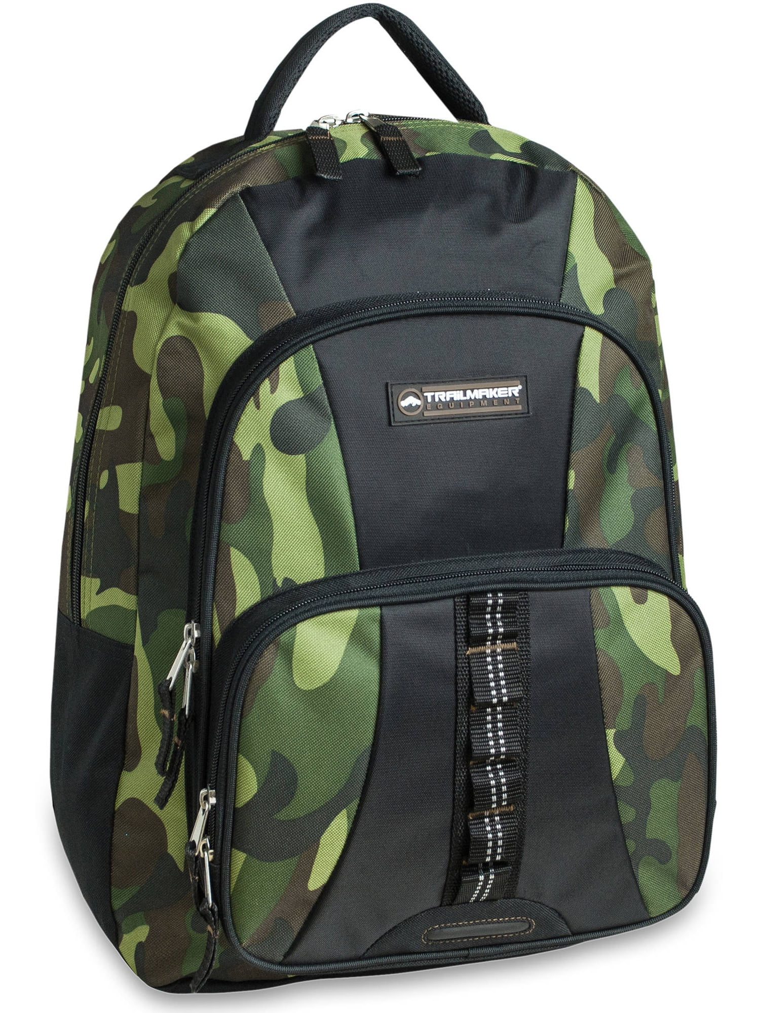 18 Inch Green Camouflage Deluxe Multi Pocket Backpack