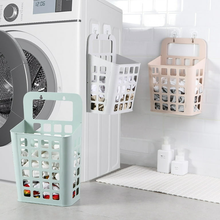 plastic basket organizer Wall Mount Laundry Hamper Sundries Storage Holder